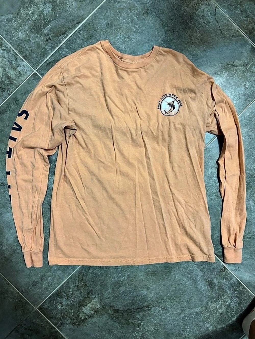 Salt Life Long Sleeve in Orange Size Medium